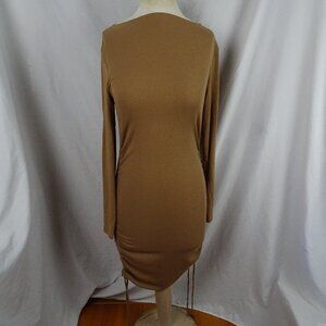 Rose Women Brown Bodycon Dress Size L
